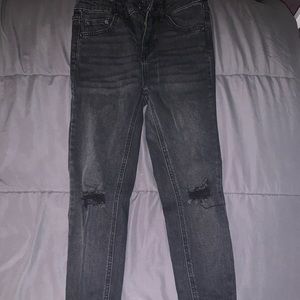 Mid-Rise Distressed Jeans